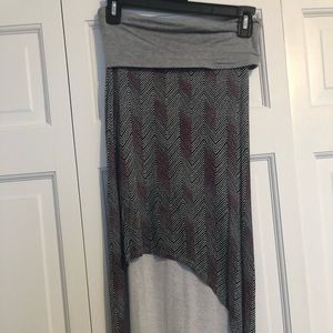 Hi-low Printed DC Skirt